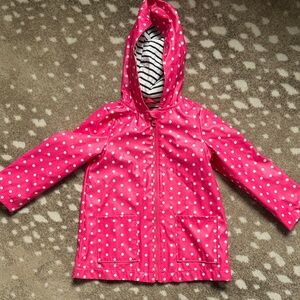 Baby Gap Pink Polka Dot Hooded Raincoat